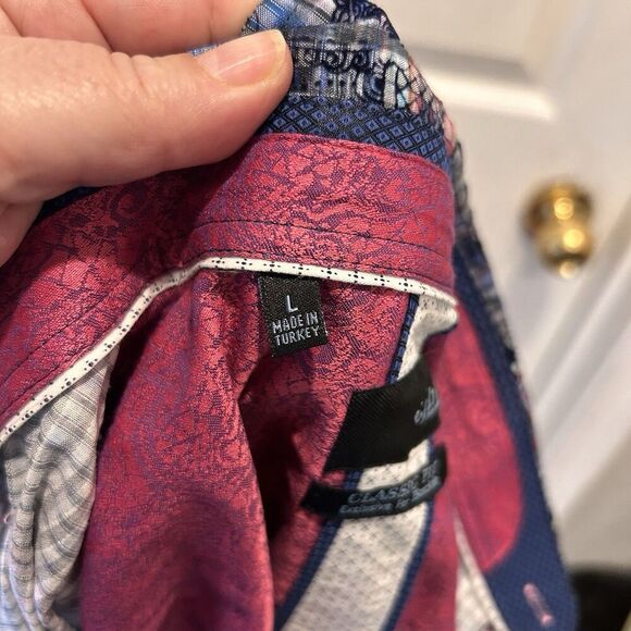 Buckle Eight X‎ Static Motion Button Down Shirt Men’s Size Large Contrast Cuff - Picture 10 of 10